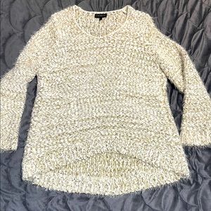 Lane Bryant white and gold sweater